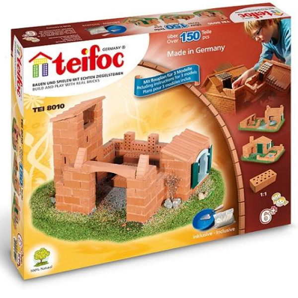 Teifoc Χτίζω με Πραγματικά Τουβλάκια 3 Σχέδια