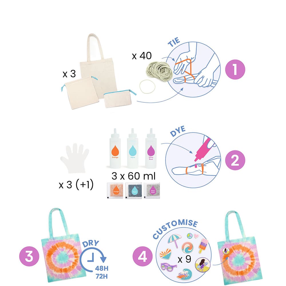 Djeco DIY Χρωματιζω και Διακοσμώ 3 Τσαντάκια