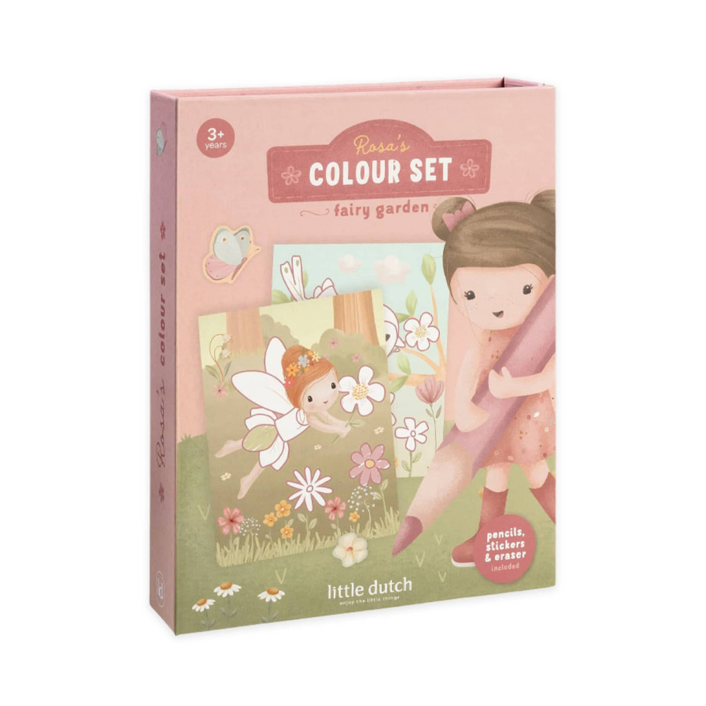 Little Dutch Σετ Χρωματισμού Rosa Fairy Garden