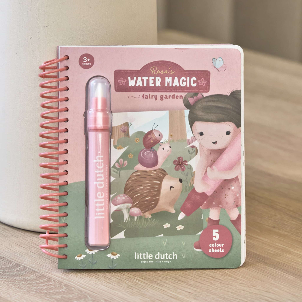 Little Dutch Βιβλίο Zωγραφικής Water reveal Rosa Fairy Garden