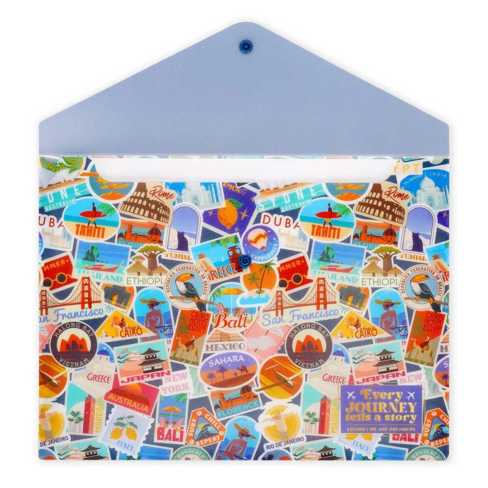 Legami Φάκελος Εγγράφων Α4 Fold & Order - Travel Stickers