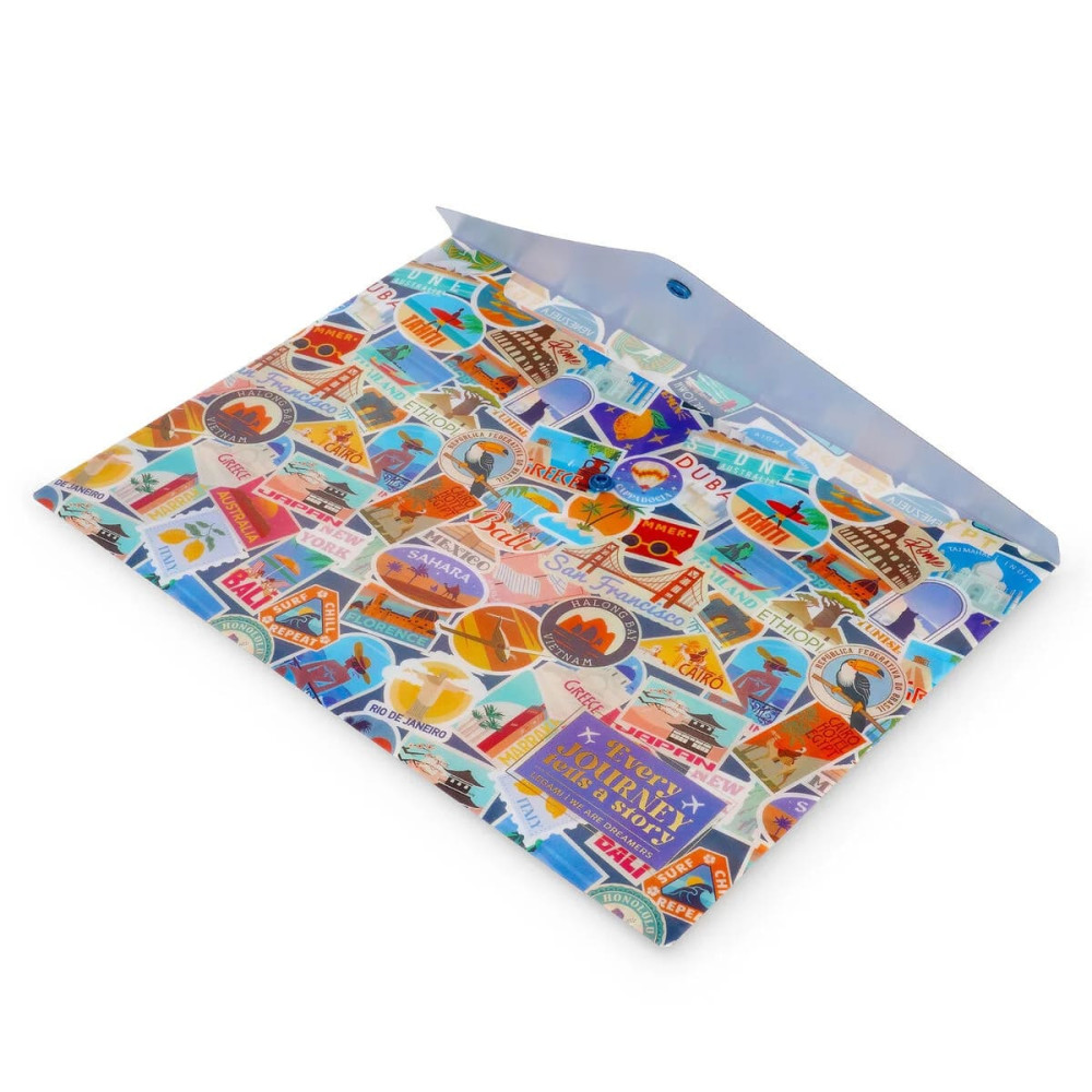 Legami Φάκελος Εγγράφων Α4 Fold & Order - Travel Stickers