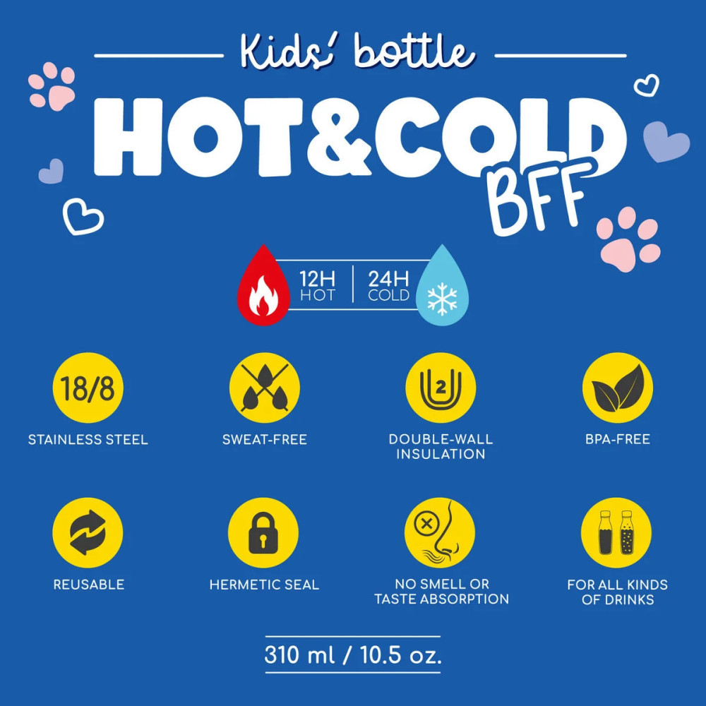 Legami Παιδικό Μπουκάλι Θερμός Hot & Cold BFF - Kitty