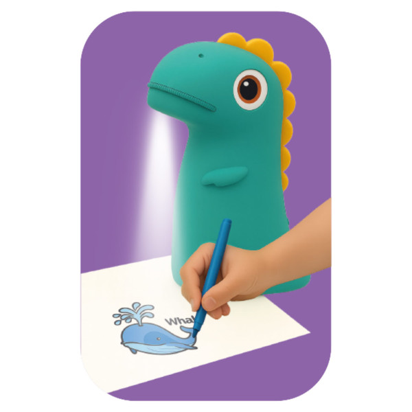 Kiddoboo Προτζέκτορας Ζωγραφικής Dino's Art (Green)