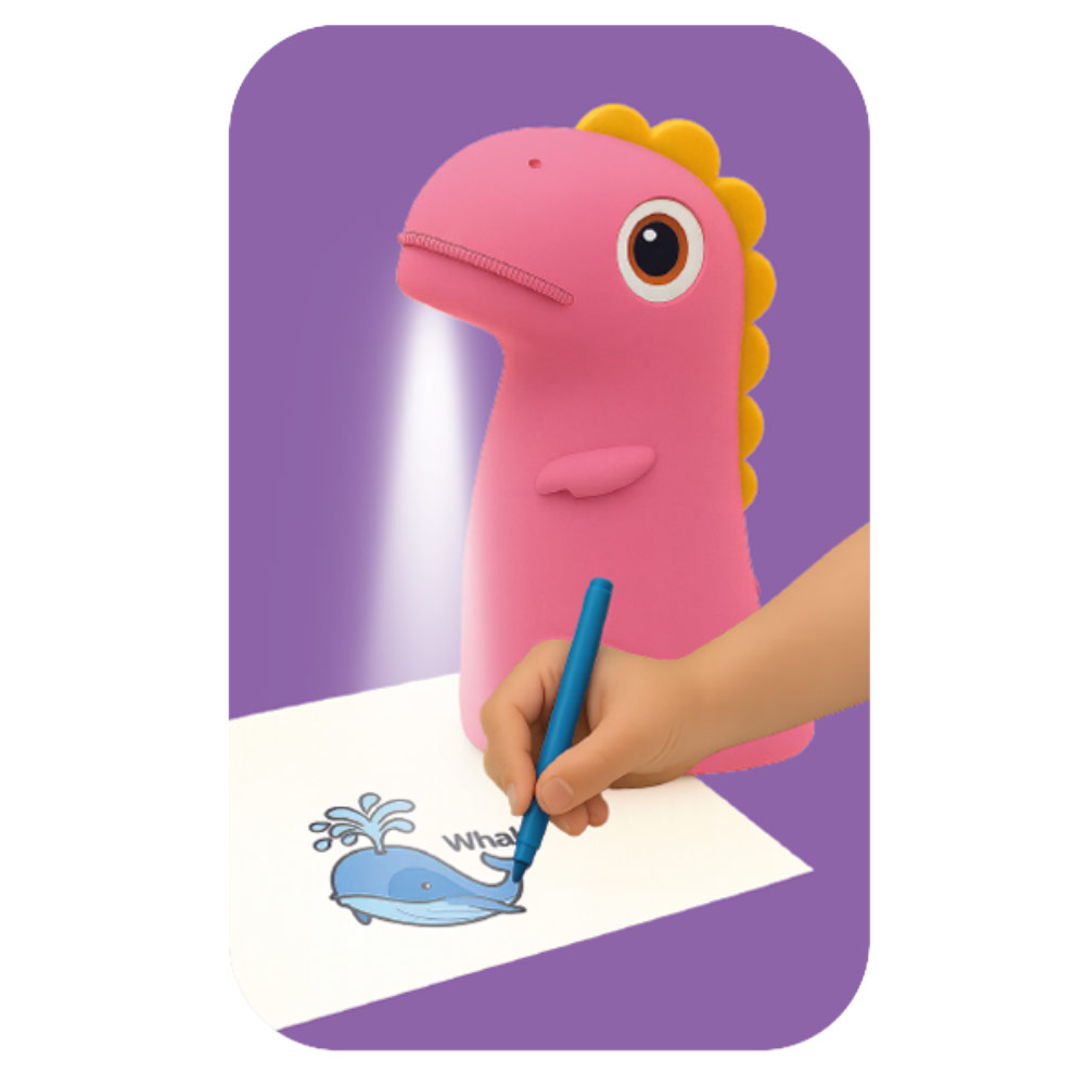 Kiddoboo Προτζέκτορας Ζωγραφικής Dino's Art (Pink)