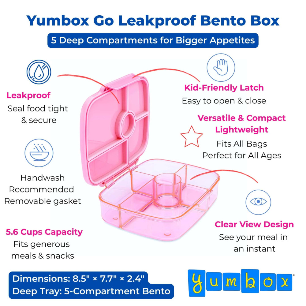 Yumbox Go Φαγητοδοχείο με 5 χωρίσματα (Miami Blue)