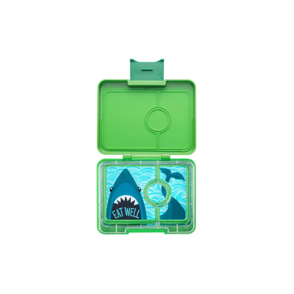 Yumbox Snack Φαγητοδοχείο με 3 χωρίσματα (Jurassic Green - Shark)