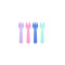 MontiiCo Σετ Κουταλοπίρουνα Spork 4 τμχ (Pastel)