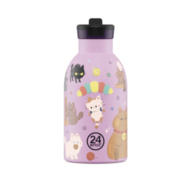 24Bottles Kids Insulated Bottle Ανοξείδωτο Μπουκάλι Θερμός 0.33lt (Meow Friends)