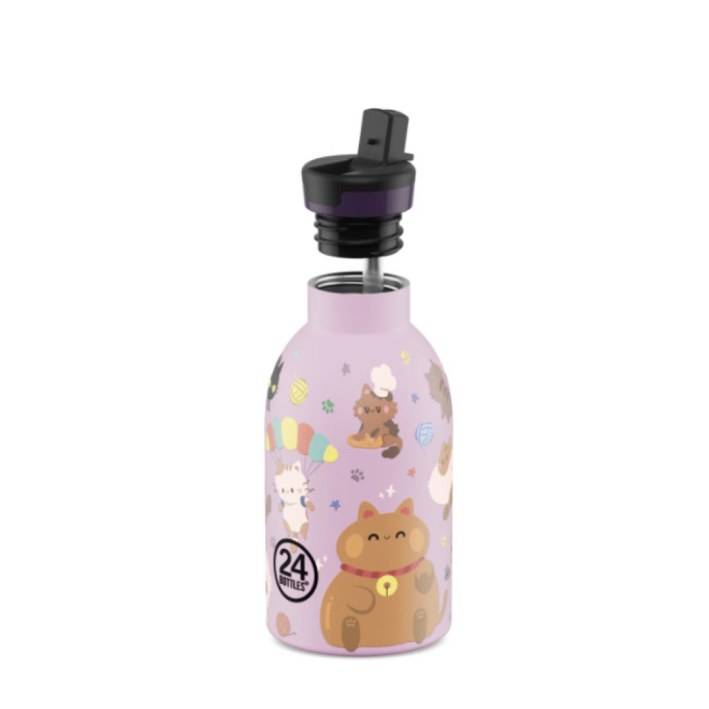 24Bottles Kids Insulated Bottle Ανοξείδωτο Μπουκάλι Θερμός 0.33lt (Meow Friends)