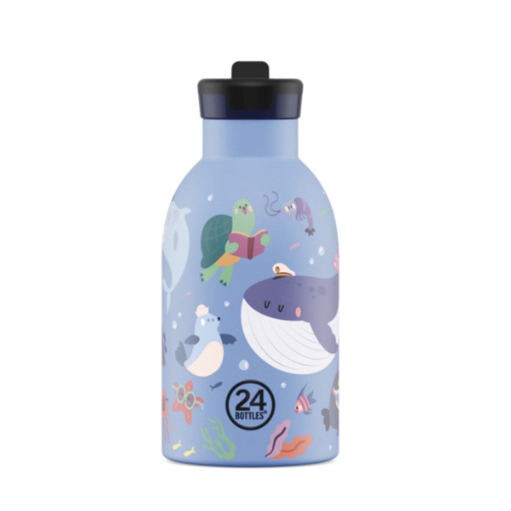 24Bottles Kids Insulated Bottle Ανοξείδωτο Μπουκάλι Θερμός 0.33lt (Ocean Friends)