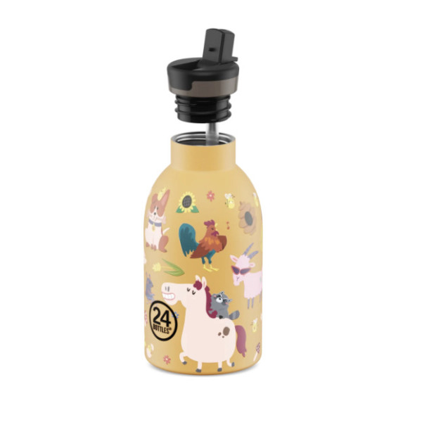 24Bottles Kids Insulated Bottle Ανοξείδωτο Μπουκάλι Θερμός 0.33lt (Farm Friends)