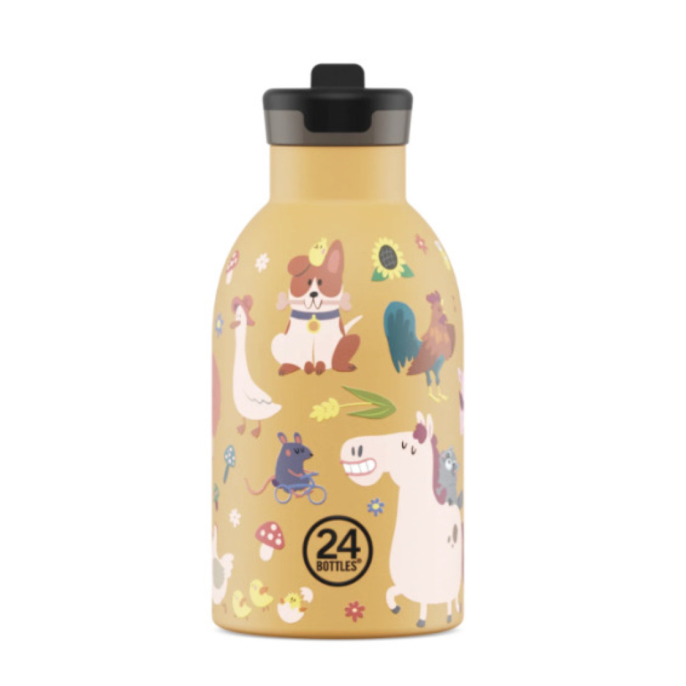 24Bottles Kids Insulated Bottle Ανοξείδωτο Μπουκάλι Θερμός 0.33lt (Farm Friends)