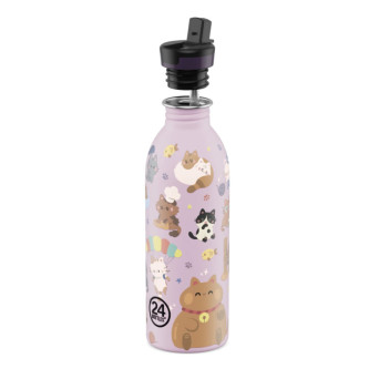 24Bottles Kids Bottle Ανοξείδωτο Μπουκάλι 0.50lt (Meow Friends)