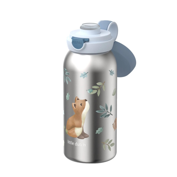 Little Dutch Ανοξείδωτο Μπουκάλι - Θερμός Flip-up Campus 500 ml - Forest Friends