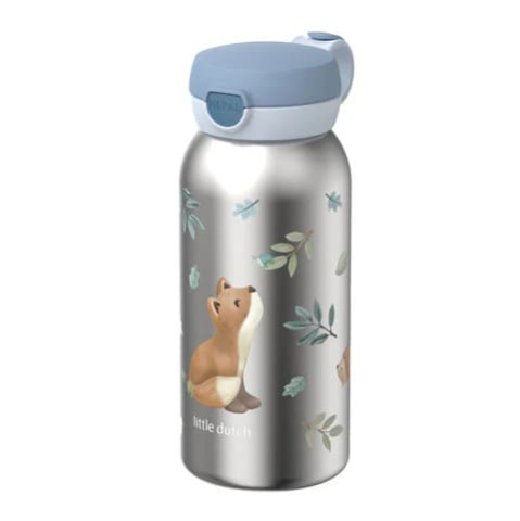 Little Dutch Ανοξείδωτο Μπουκάλι - Θερμός Flip-up Campus 500 ml - Forest Friends