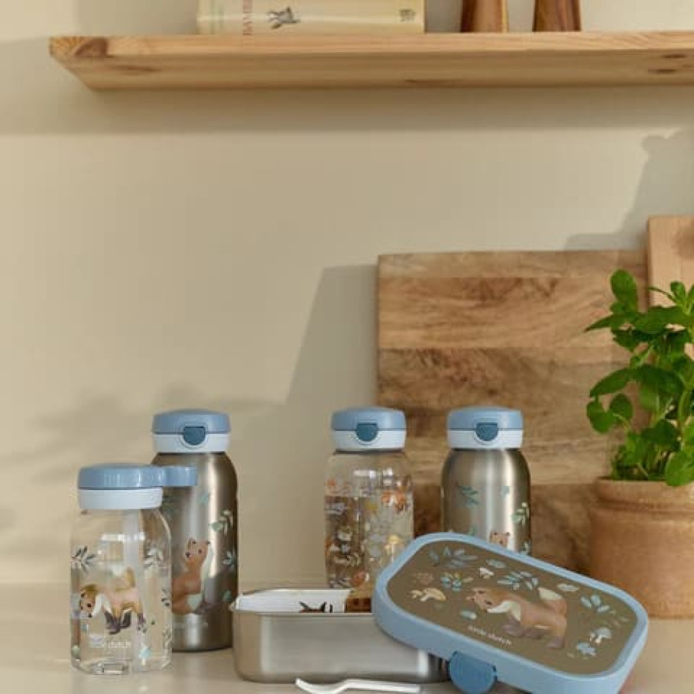 Little Dutch Ανοξείδωτο Μπουκάλι - Θερμός Flip-up Campus 500 ml - Forest Friends