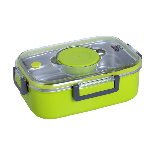 EcoLife Ορθογώνιο Θερμός Φαγητοδοχείο 850ml Πράσινο 