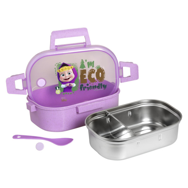 EcoLife Φαγητοδοχείο 900ml Με Χώρισμα 'Masha - Eco Friendly'