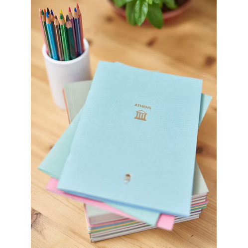 Travel Notebooks With Gold Foil Stamp (Athens)