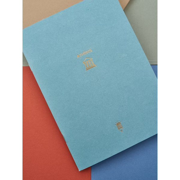 Travel Notebooks With Gold Foil Stamp (Athens)