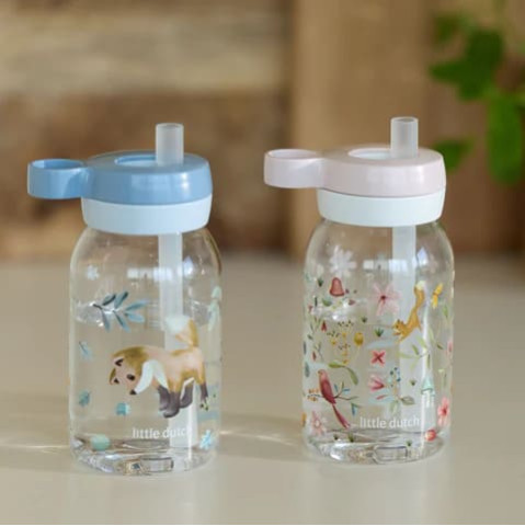 Little Dutch Μπουκάλι με Καλαμάκι Campus 450 ml - Fairy Wonders