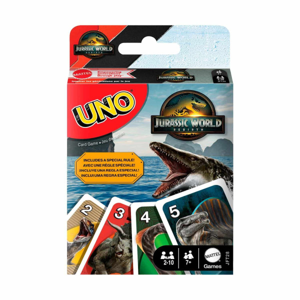 Mattel UNO Jurrasic World 4 - Επιτραπέζιο Παιχνίδι με Κάρτες  (JFT28)