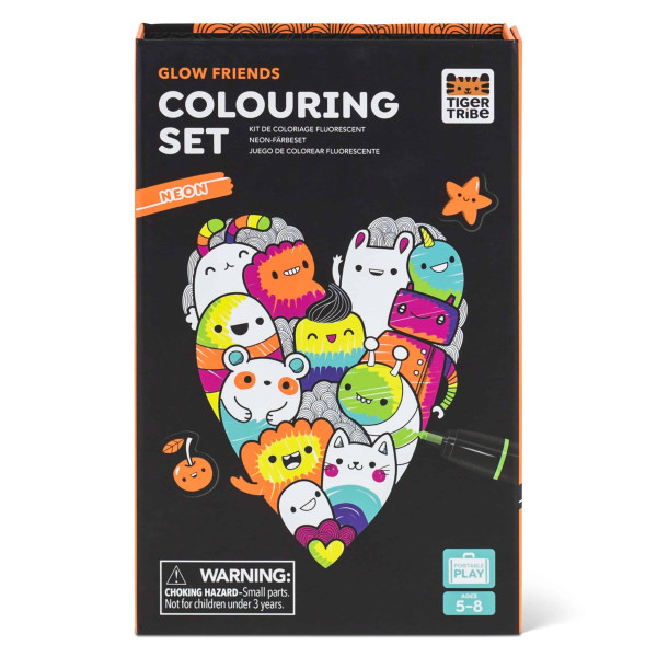Tiger Tribe Σετ Δραστηριοτήτων – Neon Colouring Set Glow Friends