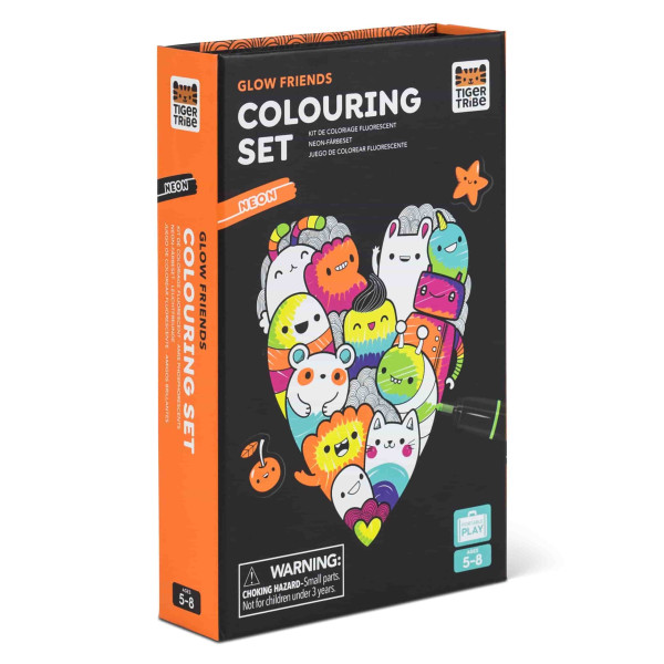 Tiger Tribe Σετ Δραστηριοτήτων – Neon Colouring Set Glow Friends