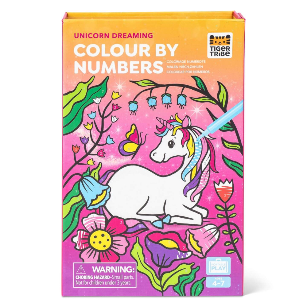 Tiger Tribe Σετ Δραστηριοτήτων – Colour by Numbers Unicorn Dreaming