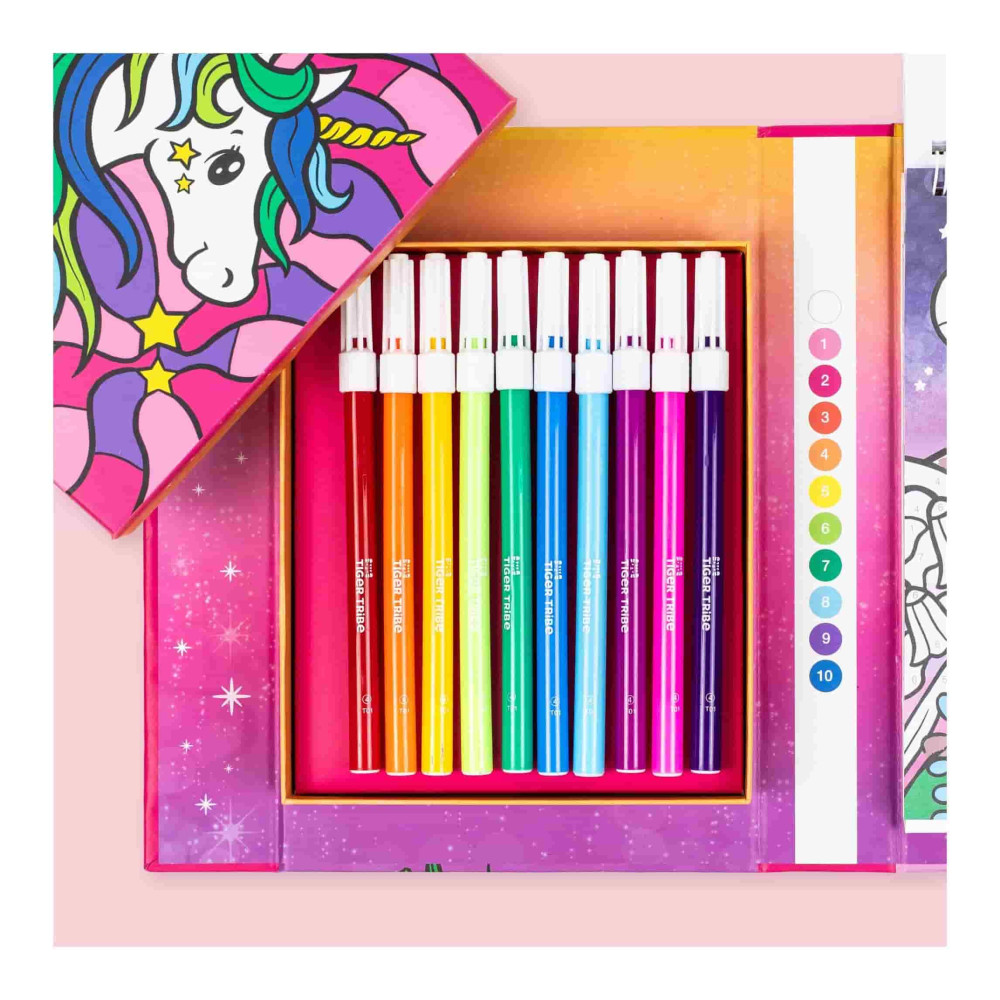 Tiger Tribe Σετ Δραστηριοτήτων – Colour by Numbers Unicorn Dreaming