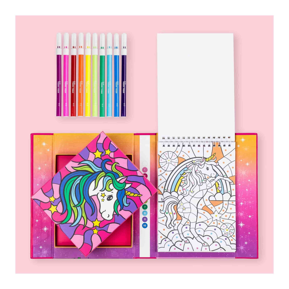 Tiger Tribe Σετ Δραστηριοτήτων – Colour by Numbers Unicorn Dreaming