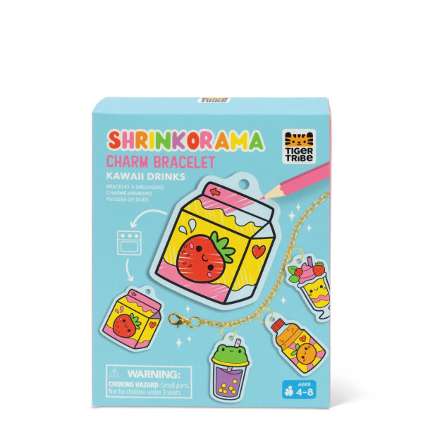 Tiger Tribe Shrinkorama – Charm Bracelet: Kawaii Drinks