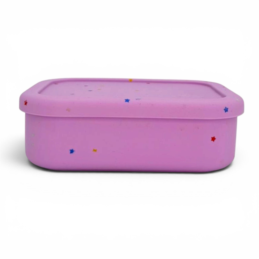 Dodo's Land Smart Duo Bento Box Φαγητοδοχείο Σιλικόνης με 2 Αποσπώμενα Χωρίσματα – Starlight Pink