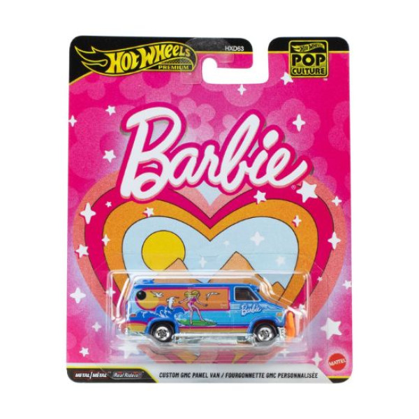 Mattel Hot Wheels Premium: Barbie Pop Culture – Custom GMC Panel Van Vehicle (JHW98)