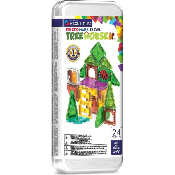 Magna-Tiles microMAGS Treehouse Travel 24 Τεμάχια – Μαγνητικά Πλακίδια STEM για Ταξίδι