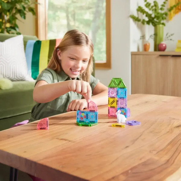 Magna-Tiles microMAGS Spring Garden Travel 24 Τεμάχια – Μαγνητικά Πλακίδια STEM για Ταξίδι