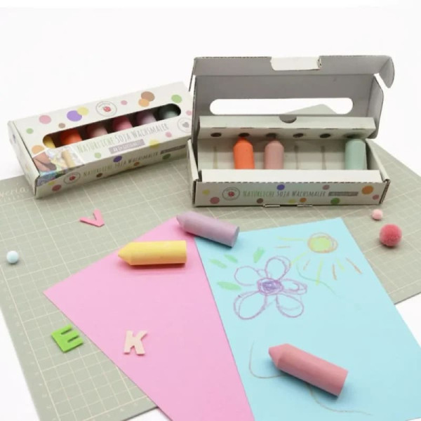 LULUBUG Handmade Σετ 6 Κηρομπογιές Σόγιας Pastel