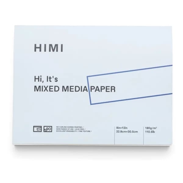 HIMI Μπλοκ Μεικτών Μέσων – 90 Φύλλα (22,9 x 30,5 cm)