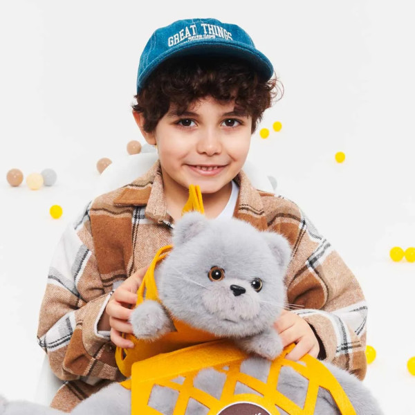 Milo & Millie Λούτρινη Γατούλα Γκρι 35cm