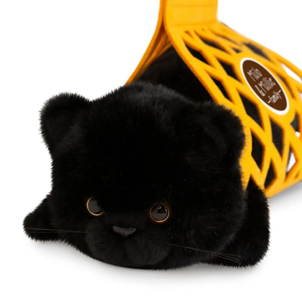 Milo & Millie Λούτρινη Γατούλα Μαύρο 35cm