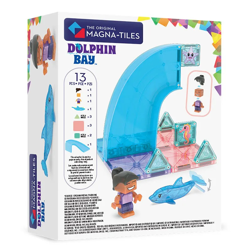 Magna-Tiles Μαγνητικό Παιχνίδι 13 κομματιών Dolphin Bay