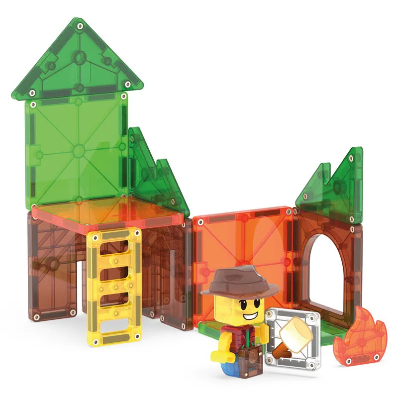 Magna-Tiles Μαγνητικό Παιχνίδι 16 κομματιών Camp Out