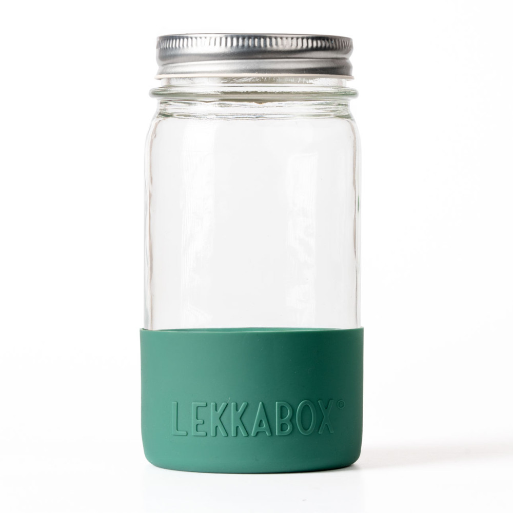 Lekkabox Γυάλινο Βάζο Προετοιμασίας Γευμάτων με Bumper 500ml - Forest