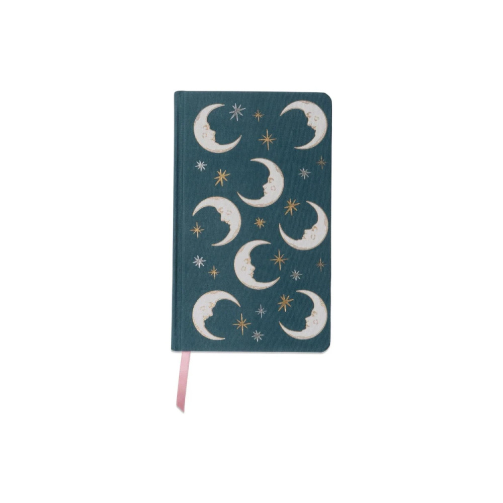 Desighworks Σημειωματάριο Celestial Bookcloth Journal - Teal Moon