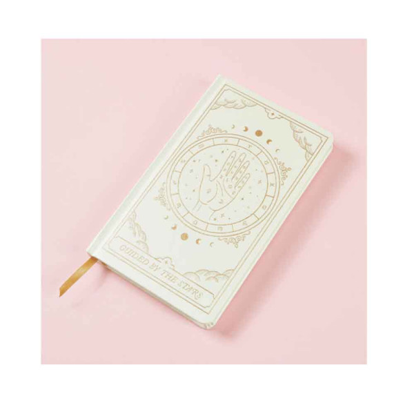 Desighworks Σημειωματάριο Bookcloth Hardcover Journal - Off White Zodiac Guided by the Stars