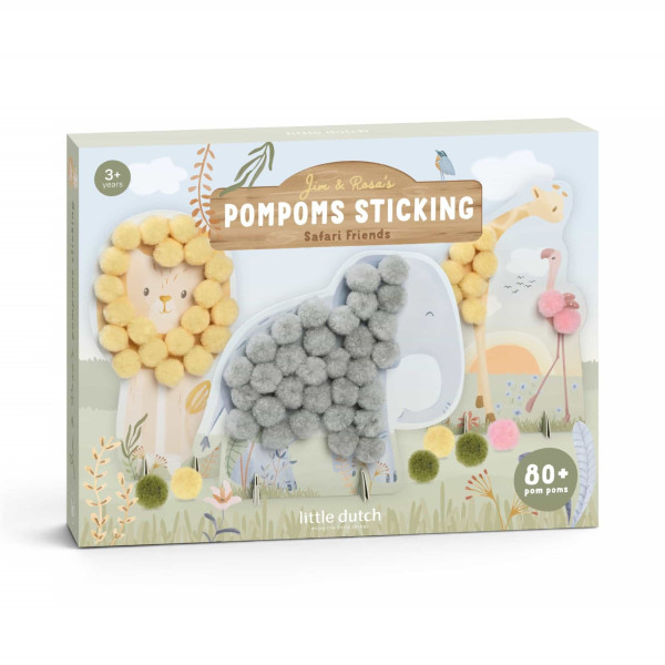 Little Dutch Κάρτες με Pom Pom Safari Friends