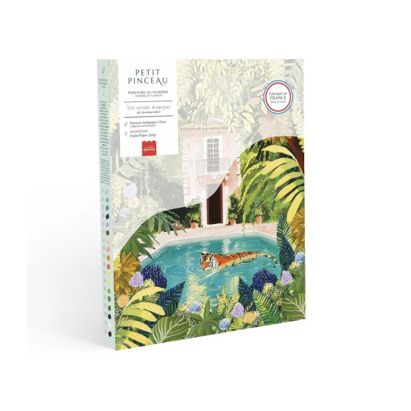 Petite Epicerie Σετ Ζωγραφικής με Αριθμούς - Tiger Relaxing in my Pool