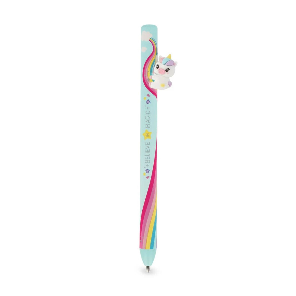Legami HUG0004 Retractable Ballpoint Unicorn "Believe in Magic"- Free Hugs