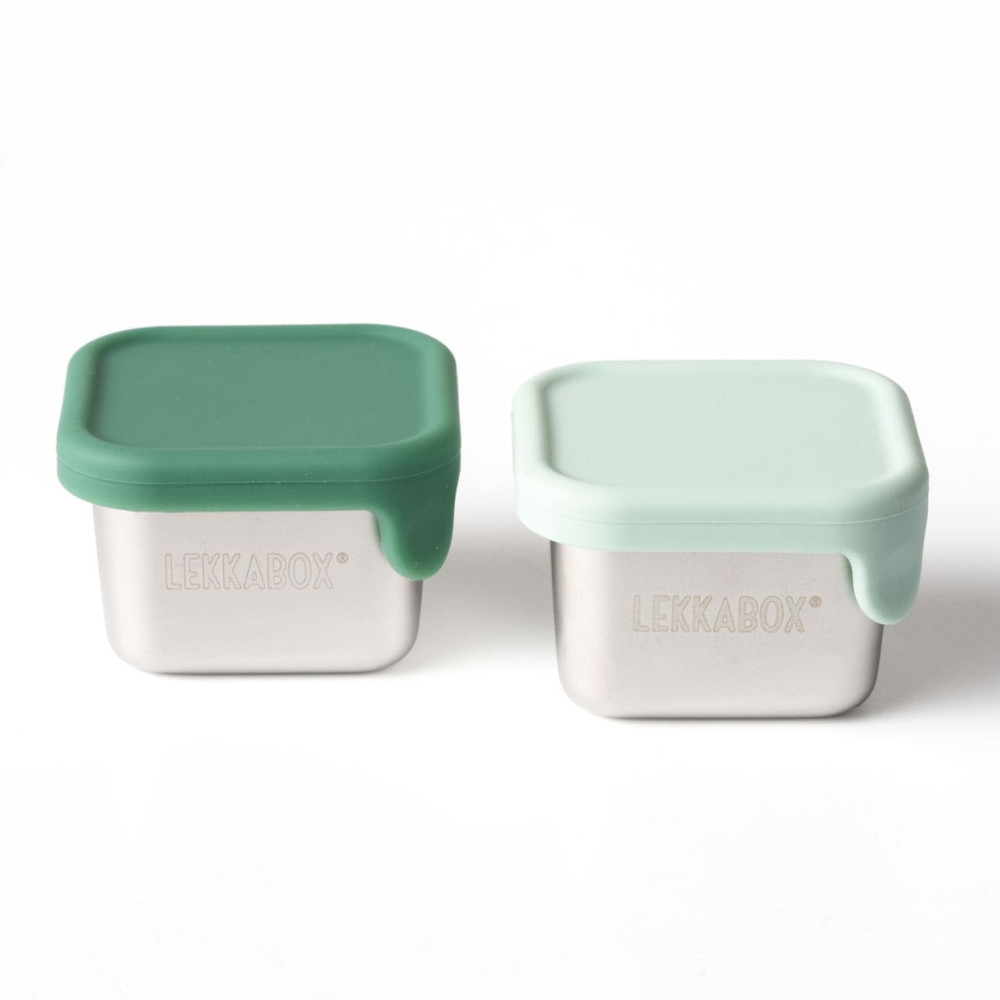 Lekkabox Cubis Mini Δοχεία από ανοξείδωτο ατσάλι 2 τμχ - Forest